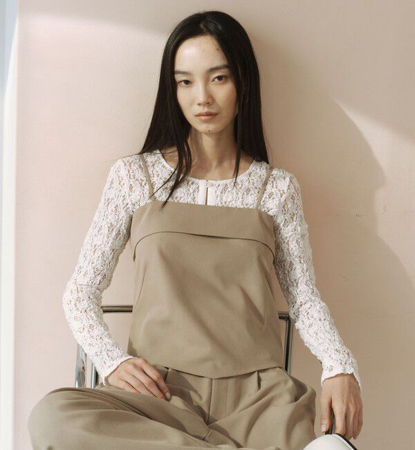 UNITED ARROWS green label relaxing「＜SEASONAL COLLECTION＞2WAY  レース カーディガン」|カーディガン|WHITE