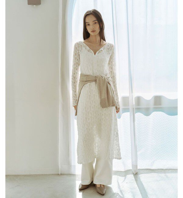 UNITED ARROWS green label relaxing「＜SEASONAL COLLECTION＞2WAY レース ワンピース」|ワンピース|WHITE