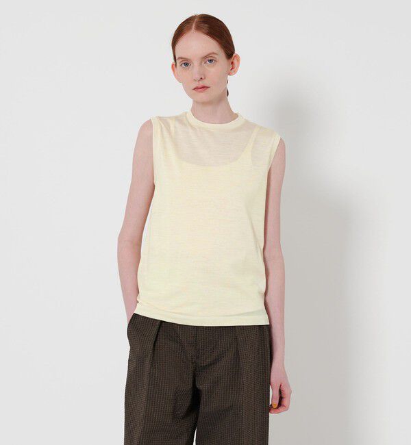 STEVEN ALAN「＜Steven Alan＞ウールジャージー ノースリーブ Tシャツ」|Tシャツ・カットソー|OFF WHITE