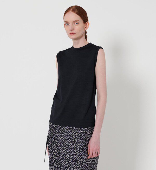 STEVEN ALAN「＜Steven Alan＞ウールジャージー ノースリーブ Tシャツ」|Tシャツ・カットソー|NAVY