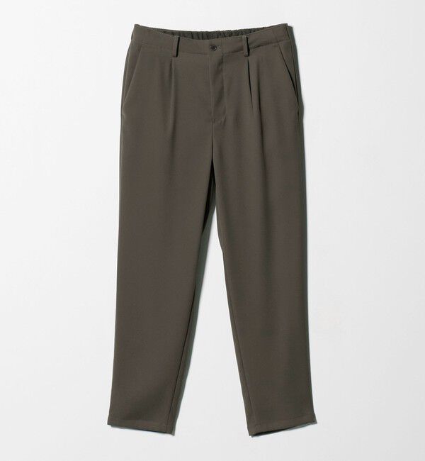 BEAUTY&YOUTH UNITED ARROWS「トリコチン ポリエステル 1プリーツ テーパードパンツ NO.5 セットアップ対応」|チノ|