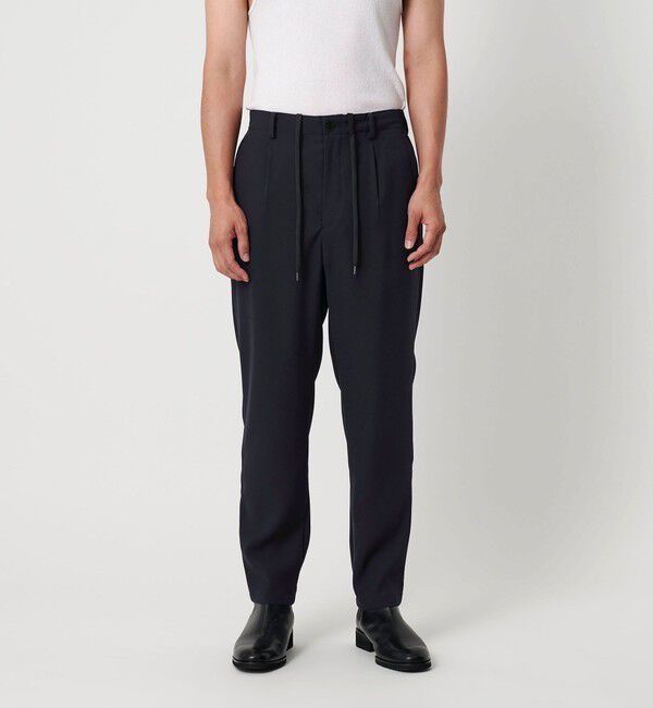 BEAUTY&YOUTH UNITED ARROWS「トリコチン ポリエステル 1プリーツ テーパードパンツ NO.5 セットアップ対応」|チノ|