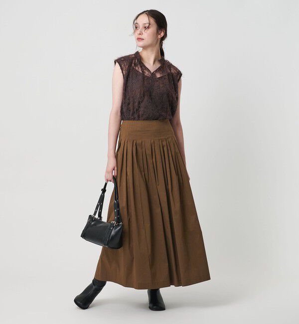 BEAUTY&YOUTH UNITED ARROWS「ポリエステルコットン タックフレアスカート」|スカート|