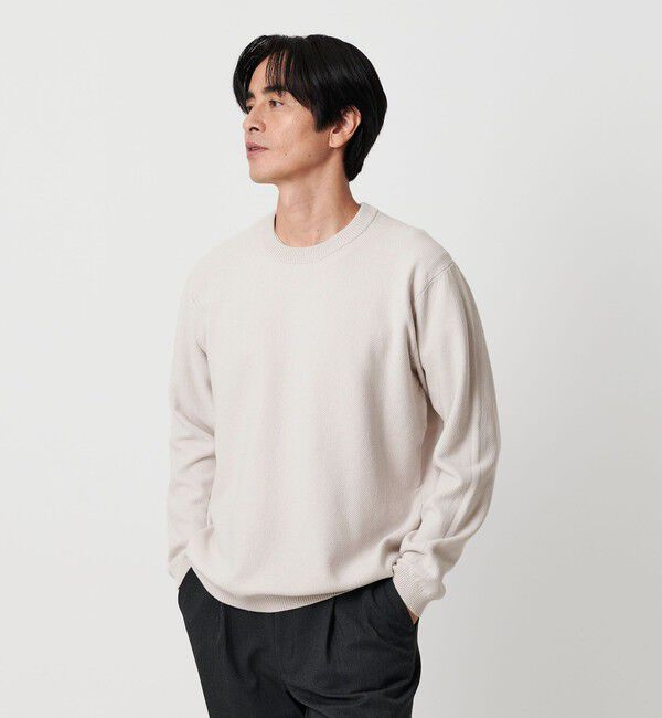 BEAUTY&YOUTH UNITED ARROWS「ガスコットン リンクス クルーネック ニット」|ニット・セーター|