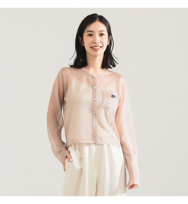 Demi-Luxe BEAMS 「BAUM UND PFERDGARTEN / グリッター ニットカーディガン」|ニット・セーター|WARM_TAUPE