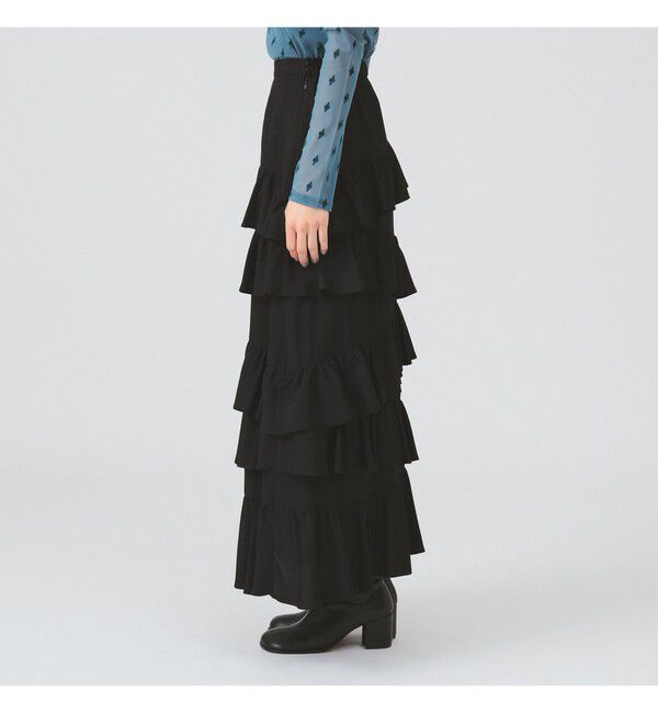 Ray BEAMS 「アシンメトリー フリル ティアード スカート」|スカート|
