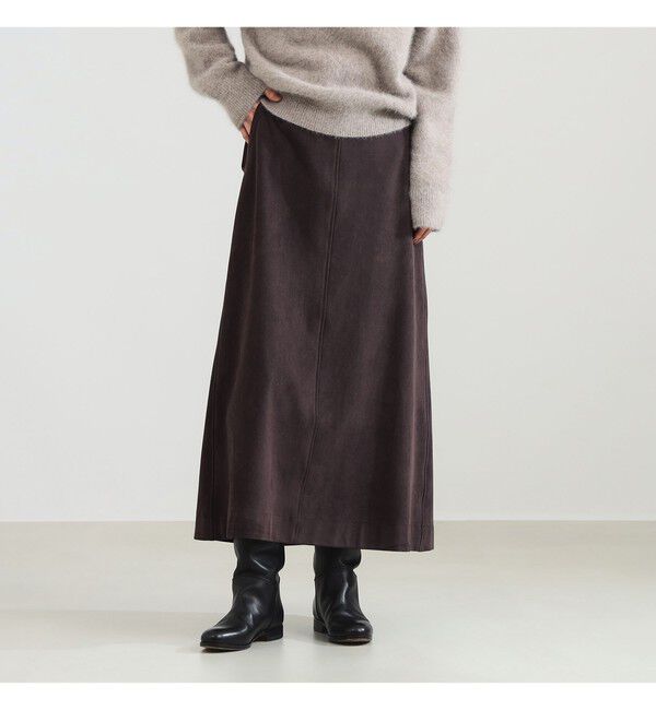 Demi-Luxe BEAMS 「フェイクスエード フレアスカート」|スカート|
