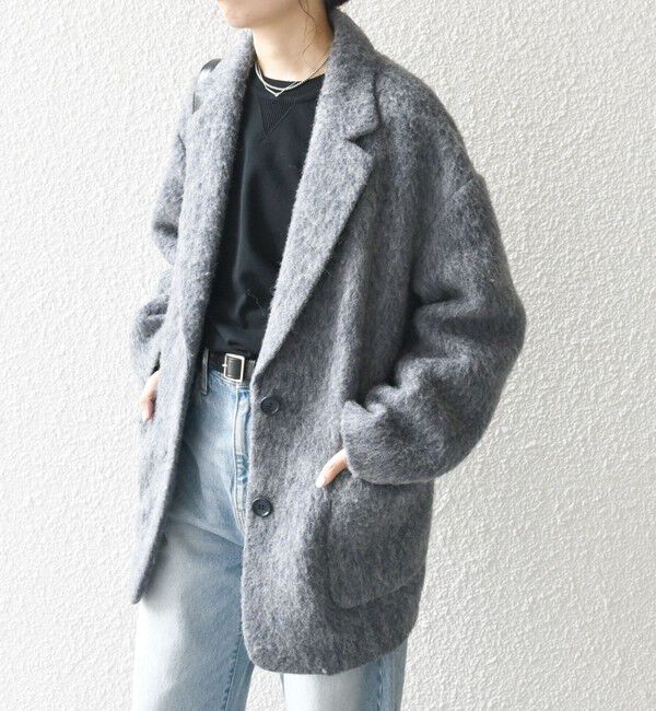 SHIPS any「SHIPS any: ウール ミックス シャギー シングル コート」|その他|