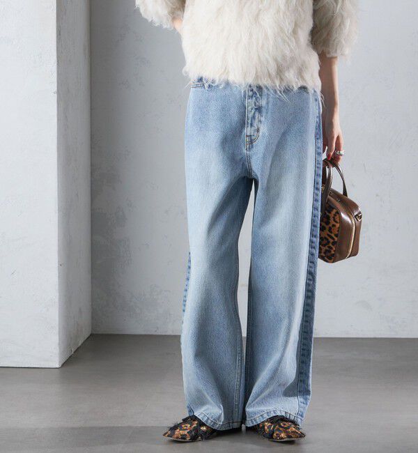 SHIPS for women「〈洗濯機可能〉パッチワーク デニム」|デニム|ブルー