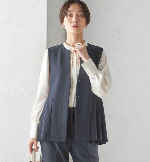 SHIPS for women「ダブル クロス ジレ （セレモニー対応可）」|ベスト・ジレ|