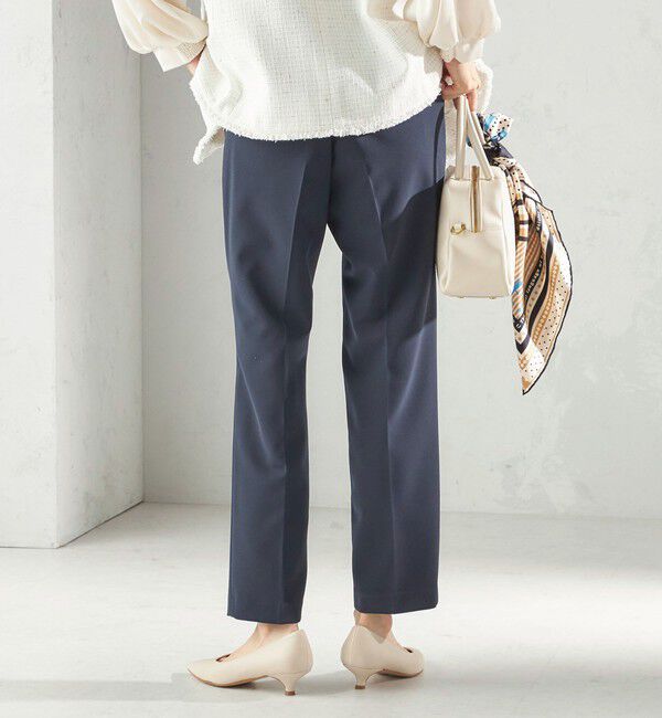 SHIPS for women「〈手洗い可能〉ダブル クロス パンツ（セレモニー対応可）」|スラックス|