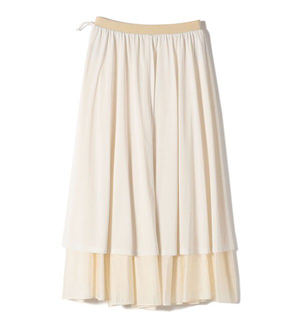 SHIPS for women「〈手洗い可能〉ウエスト ゴム ボリューム フレア ロング スカート」|スカート|