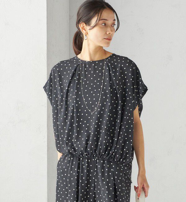 SHIPS for women「〈手洗い可能/接触冷感〉アムンゼン ドット ドルマン ブラウス」|シャツ・ブラウス|