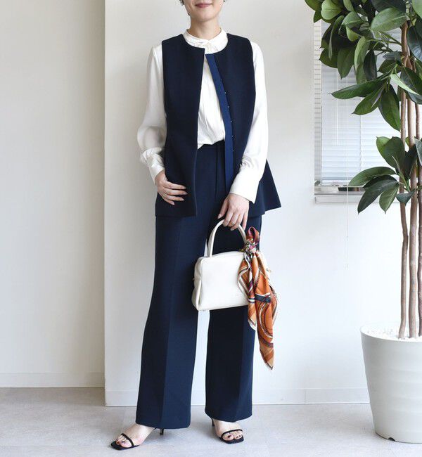 SHIPS for women「〈洗濯機可能 / セレモニー対応可〉ポリエステル レーヨン ダンボール ストレート パンツ」|その他|