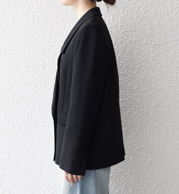 SHIPS any「SHIPS any:〈洗濯機可能〉ダブルクロス セミダブル ジャケット［NAVY BLUE］」|テーラードジャケット|