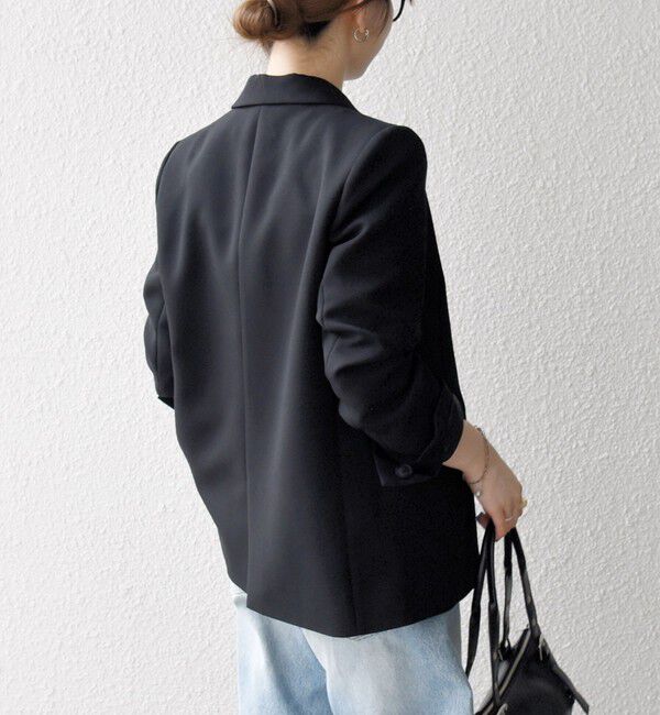 SHIPS any「SHIPS any:〈洗濯機可能〉ダブルクロス セミダブル ジャケット［NAVY BLUE］」|テーラードジャケット|