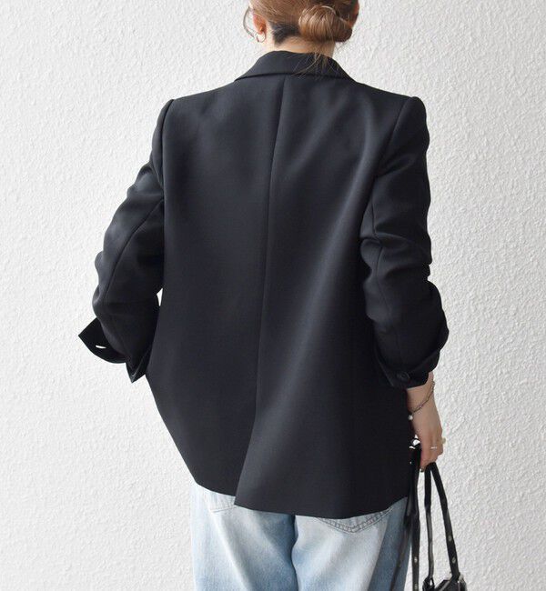 SHIPS any「SHIPS any:〈洗濯機可能〉ダブルクロス セミダブル ジャケット［NAVY BLUE］」|テーラードジャケット|