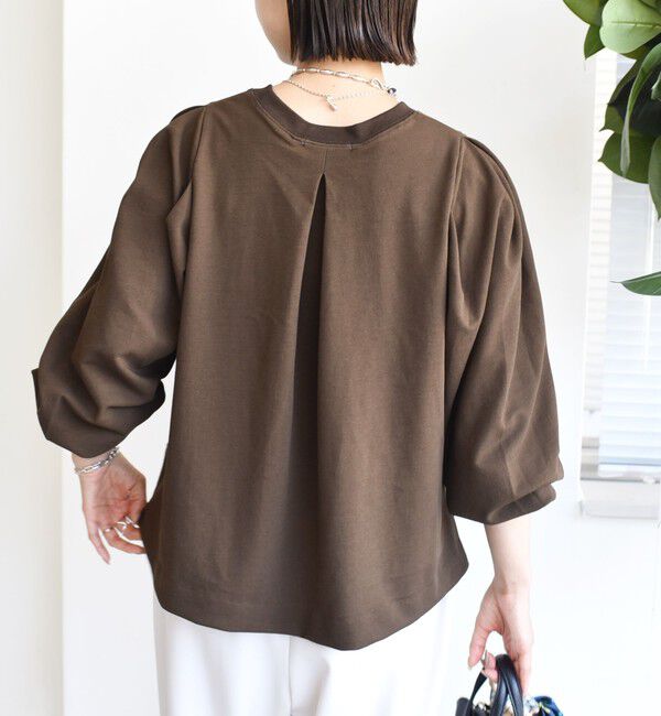 SHIPS for women「DEPEND インレー タック デザイン プルオーバー」|Tシャツ・カットソー|