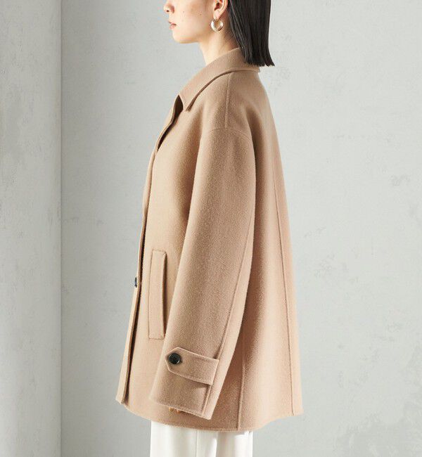 SHIPS for women「SUPER140 ダブル フェイス ショート コート」|ピーコート|