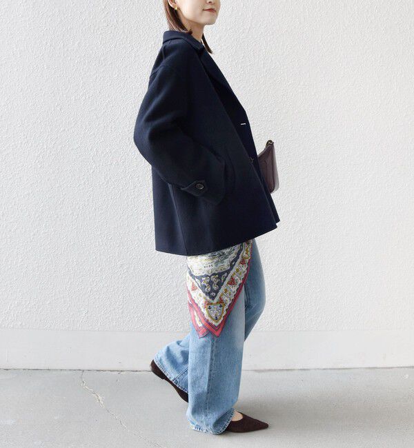 SHIPS for women「SUPER140 ダブル フェイス ショート コート」|ピーコート|