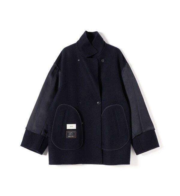 SHIPS for women「SUPER140 ダブル フェイス ショート コート」|ピーコート|