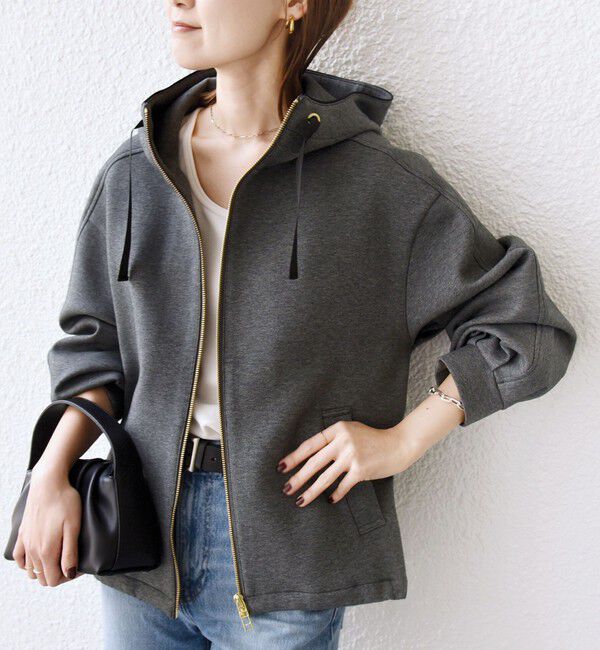 SHIPS for women「【WEB限定】〈手洗い可能〉ダンボール ダブルジップ フーディー 2」|パーカー|