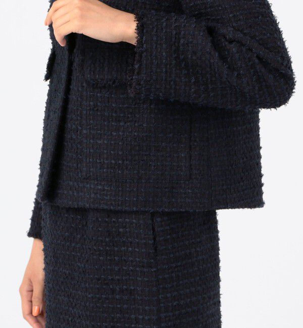 RiiiR♡ Ballsey ミックスヤーンツイード ノーカラージャケット ミックスヤーンツイード ノーカラージャケット（Ballsey）｜ルミネの