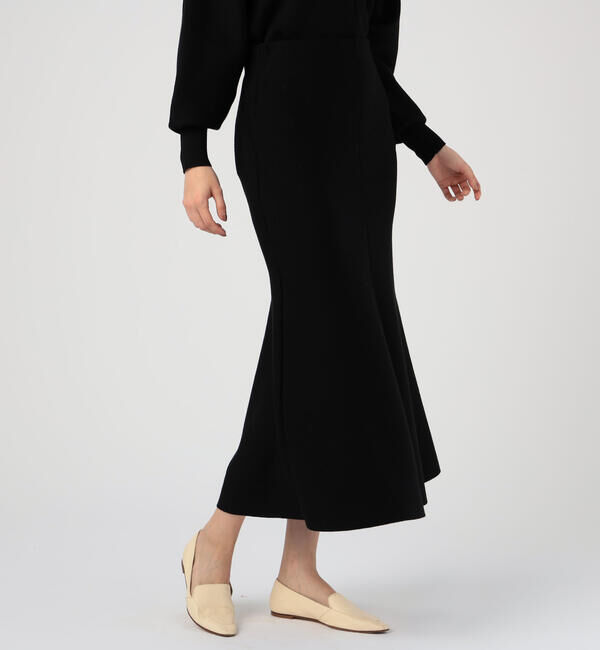 Ballsey「バウンススムース マーメイドロングスカート」|フレア|19 ブラック