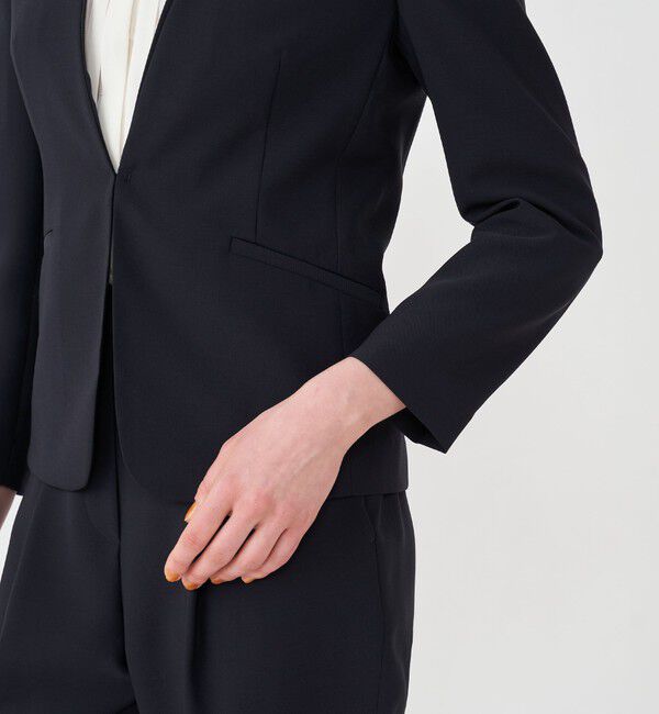 Ballsey「コンフォートストレッチツイル ノーカラージャケット」|ノーカラージャケット|