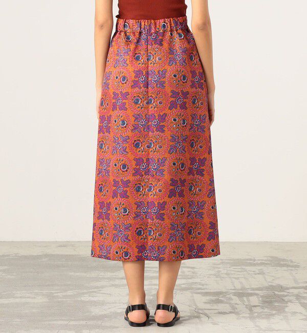 SOULEIADO「ポリエステルプリント セミタイトスカート」|スカート|
