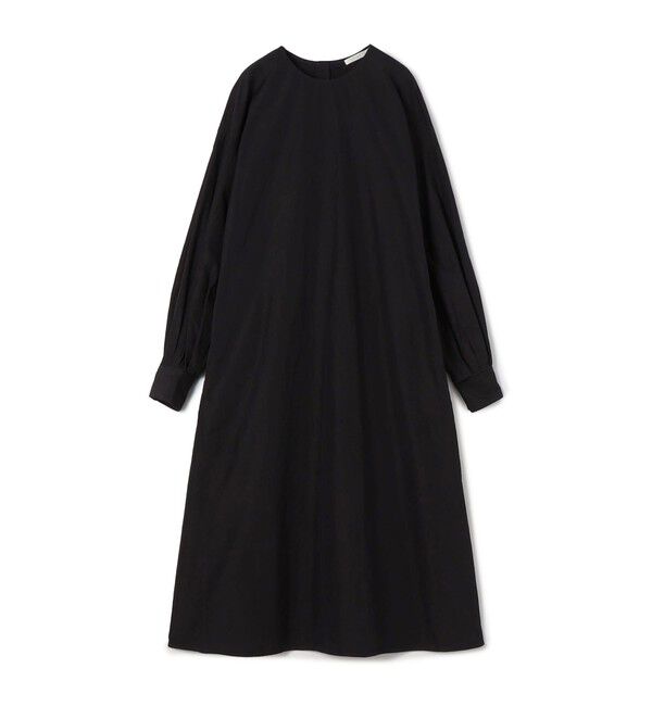GALERIE VIE「コットンシルクウェザー クルーネックワンピース」|ワンピース|19 ブラック