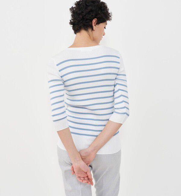 GALERIE VIE「ギザコットンリブ ボートネックプルオーバー」|ニット・セーター|