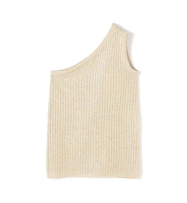 BACCA「オーロラフィルム ワンショルダートップス」|ニット・セーター|42 ライトベージュ系