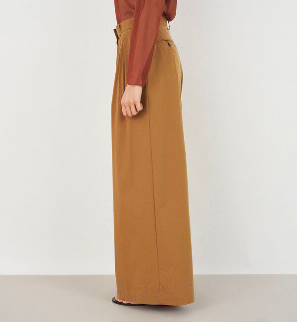 DES PRES「コットンストレッチポプリン フロントマルチタックパンツ」|スラックス|