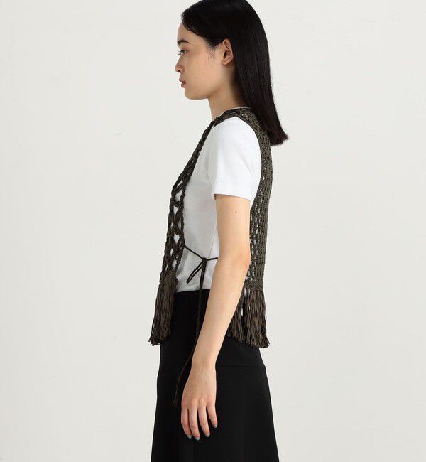 Edition「フリンジニット ノースリーブトップス」|ニット・セーター|