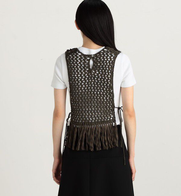 Edition「フリンジニット ノースリーブトップス」|ニット・セーター|