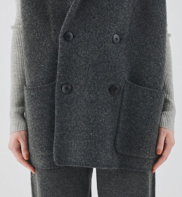 GALERIE VIE「ラムズウール スリーブレスダブルジャケット」|ベスト・ジレ|