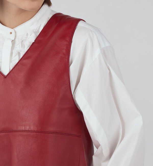 TOMORROWLAND collection「アニリンレザー フロンタブルジレ」|ベスト・ジレ|