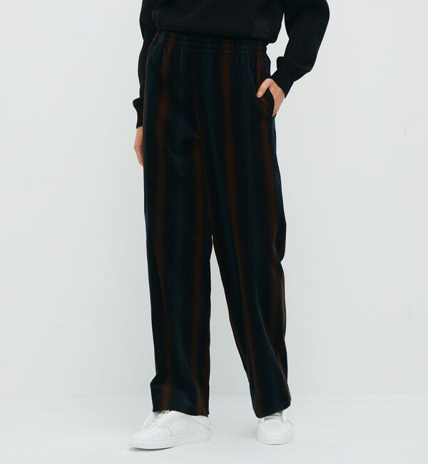 CABaN「ベロア グラデーションストライプパンツ」|チノ|
