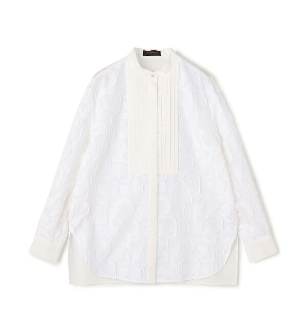 TOMORROWLAND collection「カットジオメトリー タックドブザムエンブロイダリーブラウス」|シャツ・ブラウス|11 ホワイト