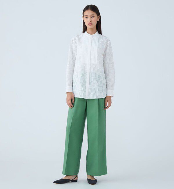 TOMORROWLAND collection「カットジオメトリー タックドブザムエンブロイダリーブラウス」|シャツ・ブラウス|
