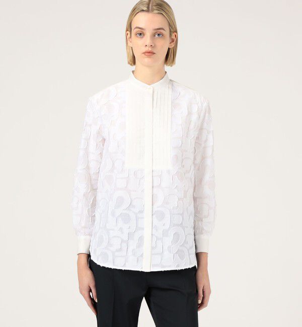 TOMORROWLAND collection「カットジオメトリー タックドブザムエンブロイダリーブラウス」|シャツ・ブラウス|