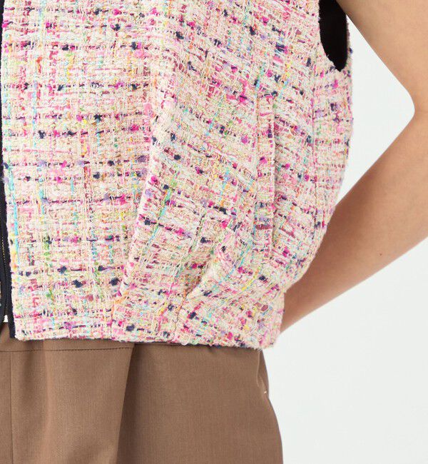 TOMORROWLAND collection「コロレファンシーツイード ジップアップジレ」|ベスト・ジレ|