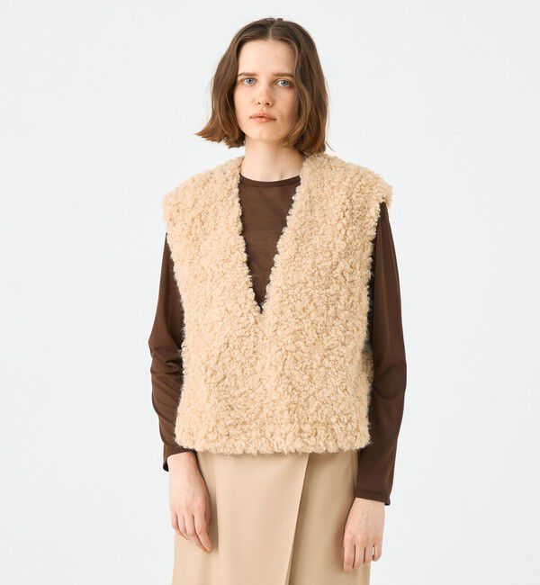 ミックスファー Vネックベスト（Ballsey）｜ルミネのファッション通販