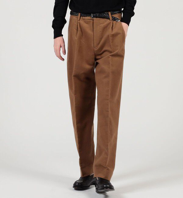 TOMORROWLAND MENS「コットンシルクモールスキン 1プリーツ テーパードパンツ」|その他|