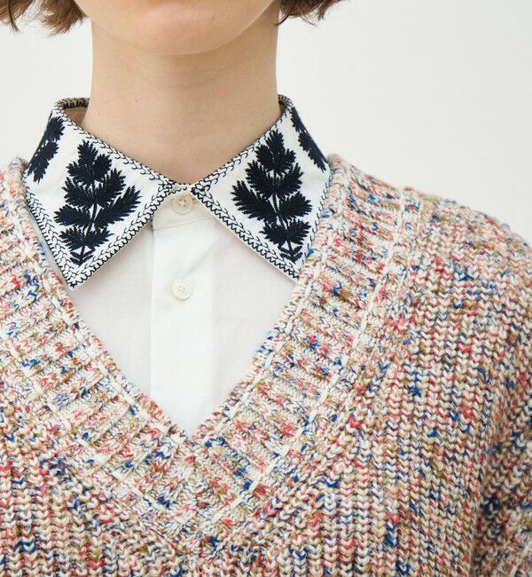 MACPHEE「ハイブリットコットンツイーディー Vネックベスト」|ベスト・ジレ|