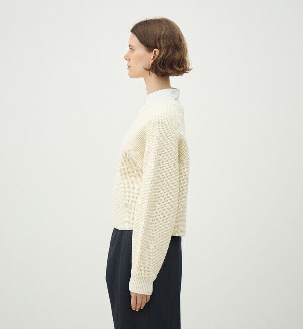 MACPHEE「ハイブリットコットン クルーネックプルオーバー」|ニット・セーター|