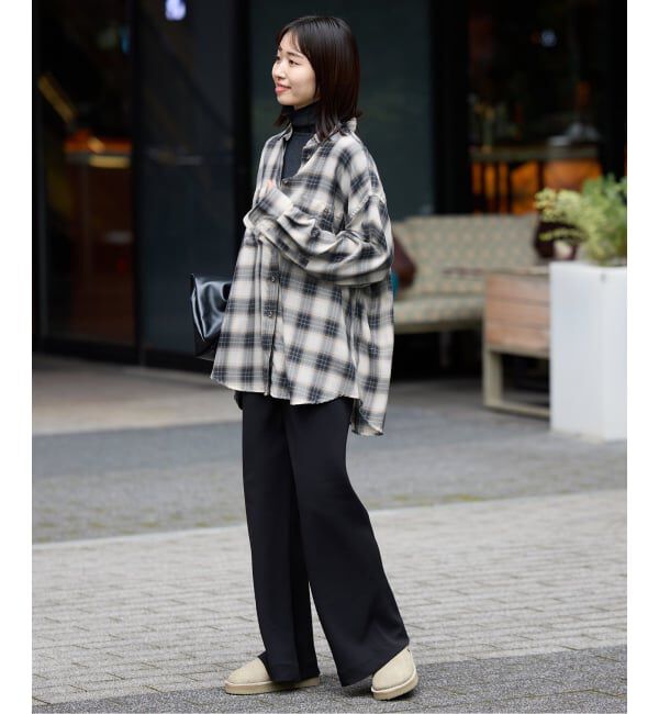 SLOBE IENA ビエラチェックルーズシャツ ブラック 追加》ビエラチェックルーズシャツ（SLOBE IENA）｜ルミネの