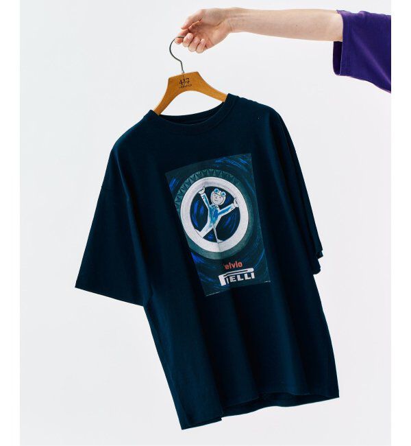 417 EDIFICE「SAVIGNAC サヴィニャック 別注 French Company プリントTシャツ 2」|Tシャツ・カットソー|ブラック