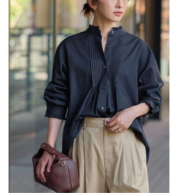 JOURNAL STANDARD relume「《WEB限定追加予約》コットンブロードフリルブラウス」|シャツ・ブラウス|